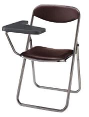 メモ台付き折りたたみ椅子SCF02-CMX ブラウン